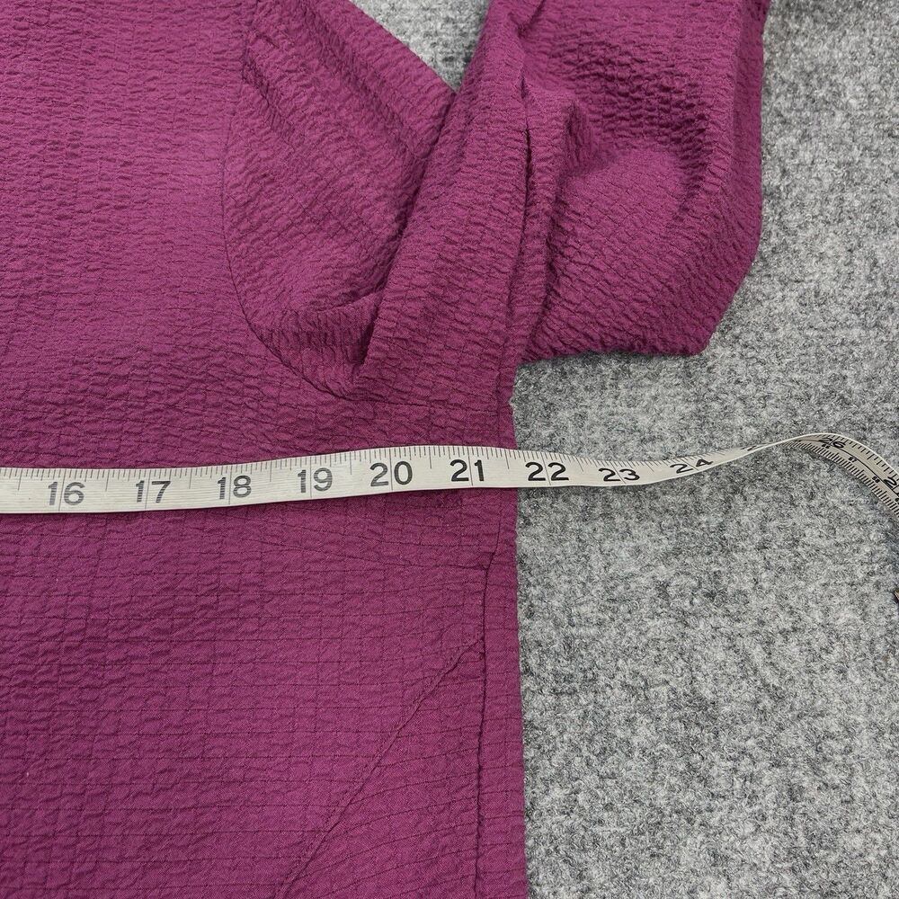 Soft Surroundings Marianna Tunic Top Sz Large Textured Stretch Button Front Plum - Picture 10 of 12